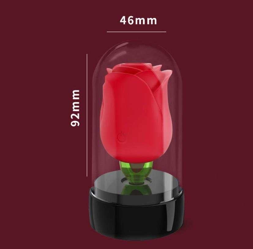 2-in-1 Love Rose Vibrator with Tongue & Suction