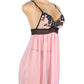 Delicate Pink Mesh Baby Doll with Thong (Plus Size)